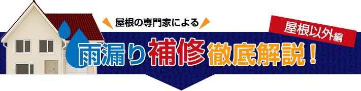 雨漏り補修徹底解説! 屋根以外編