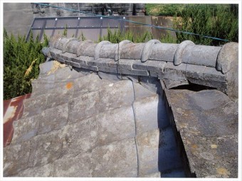 赤磐市 屋根工事 雨漏り修理 隅棟積み直し