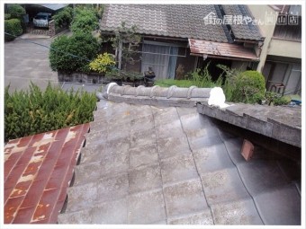 赤磐市 屋根工事 雨漏り修理 隅棟積み直し