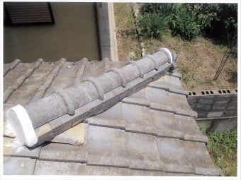 赤磐市 屋根工事 雨漏り修理 隅棟積み直し
