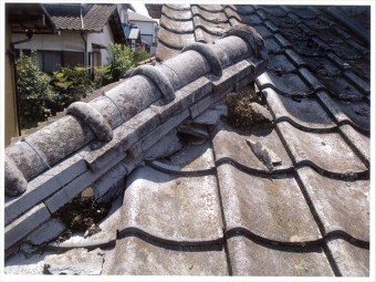 赤磐市 屋根工事 雨漏り修理 隅棟積み直し