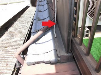 玉野市 雨漏り点検 壁際のコーキングが劣化
