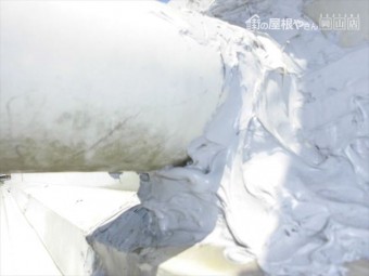 岡山市東区 折半の屋根から雨漏り