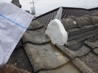 倉敷市 屋根工事 雨漏り跡