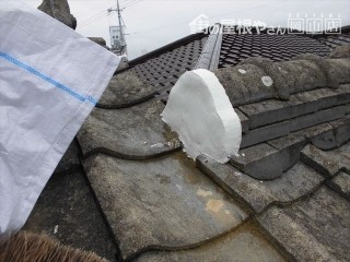 倉敷市 屋根工事 雨漏り跡