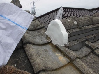 倉敷市 屋根工事 雨漏り跡