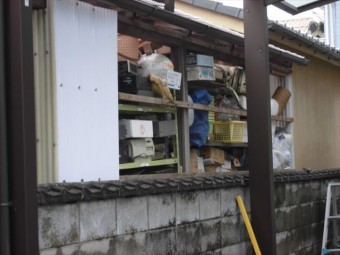 岡山市南区 雨漏り修理 ポリカ張り替え