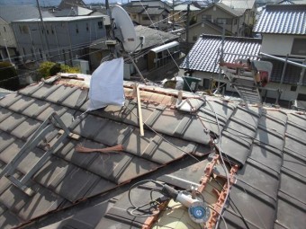 岡山市南区 平板防災瓦施工