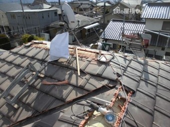 岡山市南区 平板防災瓦施工