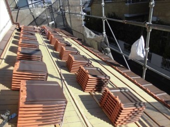 岡山市南区 瓦葺き替え工事