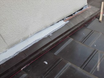 岡山市南区 際熨斗雨押え漆喰施工