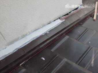 岡山市南区 際熨斗雨押え漆喰施工