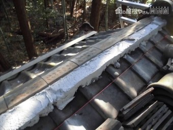 井原市 屋根工事 雨漏り修理 棟積み直し