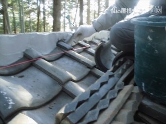 井原市 屋根工事 雨漏り修理 棟積み直し