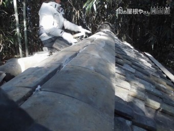 井原市 屋根工事 雨漏り修理 棟積み直し