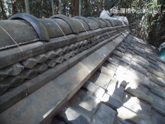 井原市 屋根工事 雨漏り修理 棟積み直し
