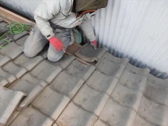 倉敷市 屋根補修工事 屋根を短くします。