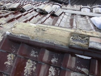 津山市 大崎瓦 棟解体