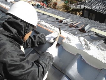 岡山市中区 棟工事熨斗施工