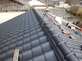 岡山市中区 棟工事熨斗施工完成