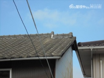 倉敷市 屋根工事 雨漏り跡
