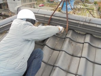 岡山市南区 漆喰入れ替えの工事 工事前