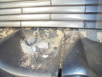 岡山市南区 屋根瓦修理 漆喰入れ替え工事