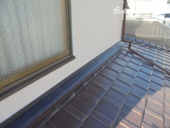 岡山市南区 雨押え板金工事後