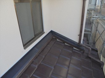 岡山市南区 雨押え板金工事後