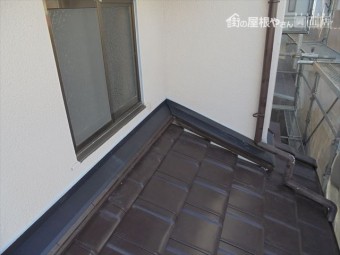 岡山市南区 雨押え板金工事後