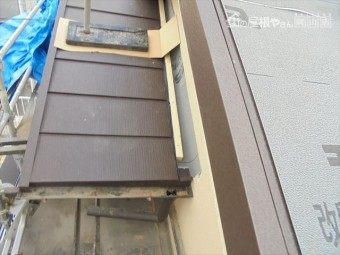 岡山市北区 足場の養生です。