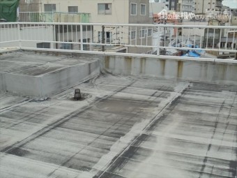 岡山市北区 屋上のシート防水です