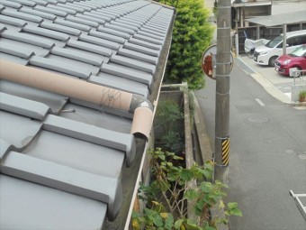 岡山市中区 雨樋は補修