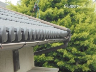 岡山市中区 雨樋は補修
