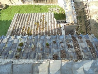 岡山市東区 雨漏り修理 屋根瓦補修工事 工事前