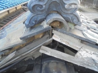 岡山市中区 雨漏り修理 漆喰工事