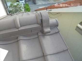 岡山市北区 雨漏り修理 セメントも欠落