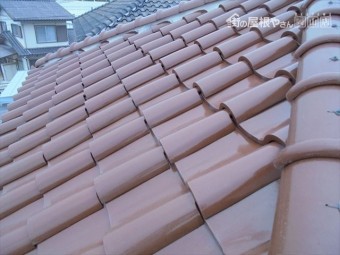 岡山市東区 屋根工事 雨漏りの点検 瓦のズレ