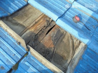 岡山市南区 雨漏り修理 防水紙劣化