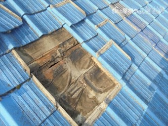岡山市南区 雨漏り修理 防水紙劣化