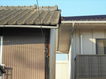倉敷市で屋根修理 棟の漆喰欠落