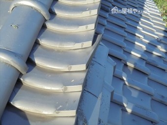 岡山市北区で瓦修理 千枚瓦のズレ
