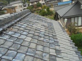 岡山市東区 雨漏り修理 屋根瓦補修工事 工事後