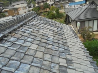 岡山市東区 雨漏り修理 屋根瓦補修工事 工事後