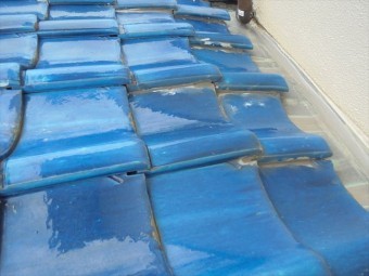 備前市 雨漏り修理 瓦のズレがひどいです。