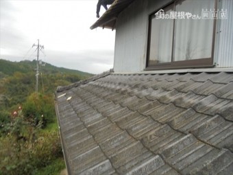 岡山県美咲町 屋根リフォーム セメント瓦