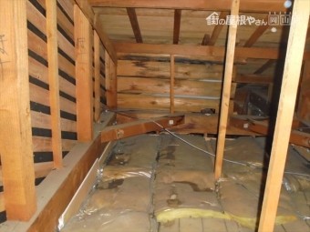 岡山巣北区 雨漏り修理 屋根瓦点検