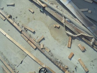 倉敷市 屋根リフォーム 防水紙の状態