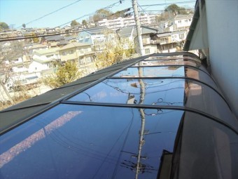 岡山市中区 カーポートの屋根材張り替え