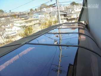 岡山市中区 カーポートの屋根材張り替え